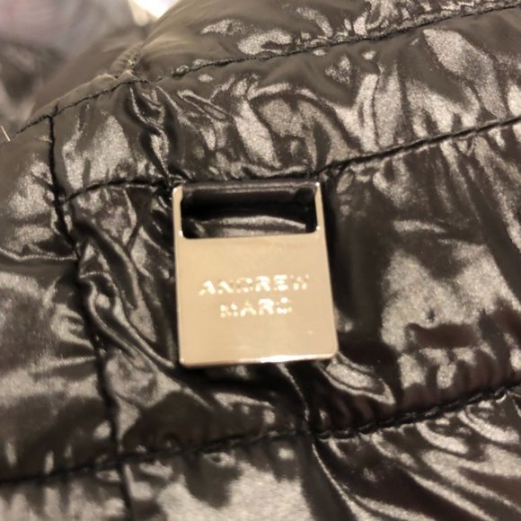 Andrew Marc Black Packable Down Puffer Jacket Size Medium Like New - Picture 7 of 12